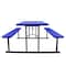 National Public Seating Rectangle Folding Picnic Table, Blue, Plastic, 8 Seats, 72 in L, 29 1/2 in H Overall Plank BMPT3072-BK04 - alternate 5